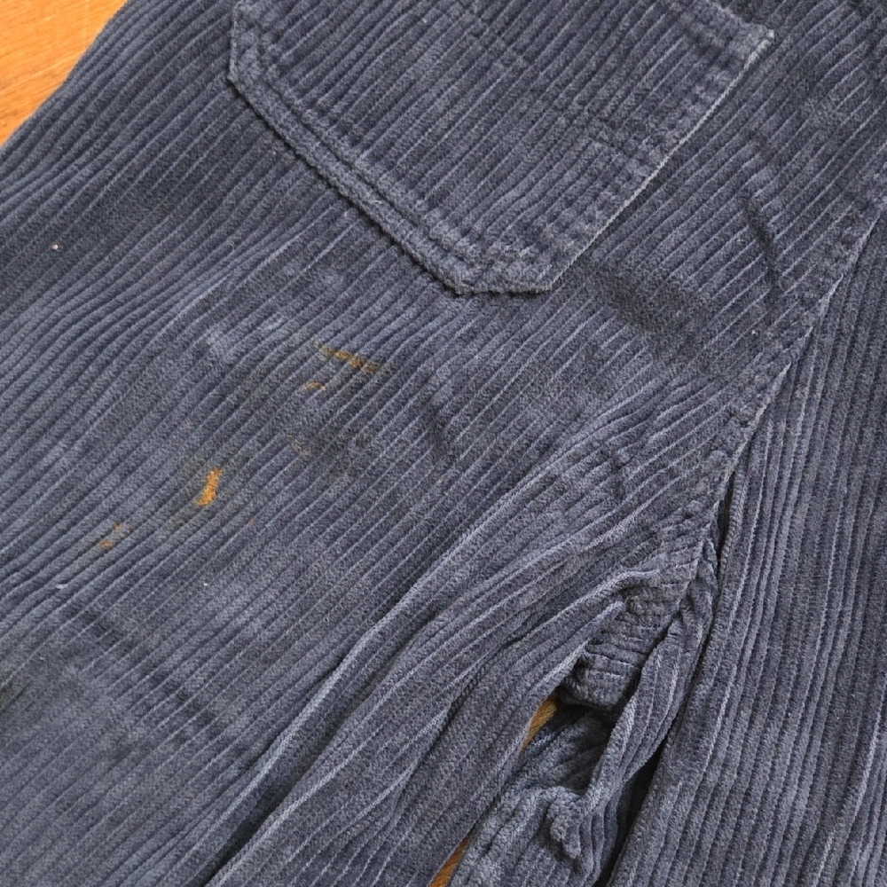 Vintage Looney Tunes Navy Corduroy Kids Overalls Size 10/12 - Picture 8 of 10